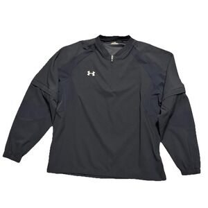 Under Armour 1/4 Zip Performance Stretch Shirt Men Large Convertible Sleeves